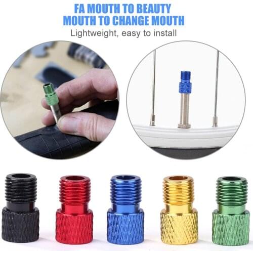 Schrader Valve Adapter Delicate Design Fixed Gear Presta to Schrader Valve Adapter MTB Bike Valve Converter Tube Tools