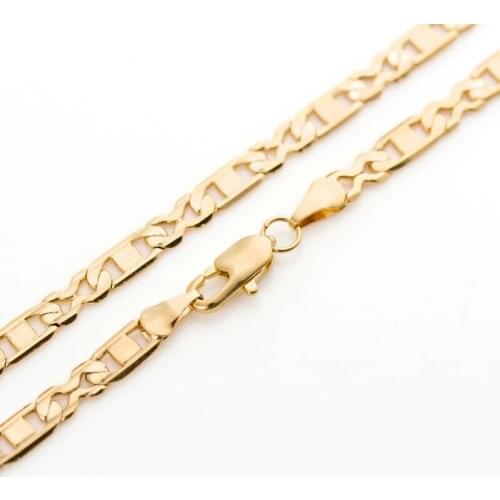 Classic special symbols plated gold mens wide necklace casual sports gold jewelry does not fade