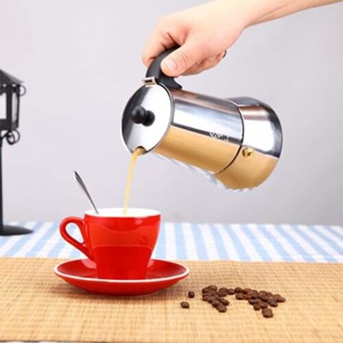 Stainless Steel Coffee Pot Mocha Espresso Latte Percolator Stove Coffee Maker Pot Percolator Drink Tool Cafetiere Latte Stovetop