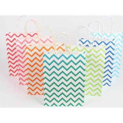 Chevron Shop Bags Thank You Bags Gift Bag Gift Boxes Packaging Wholesale Wedding Decoratin Party Birthday Gift for Guest