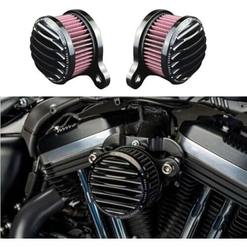 Motorcycle CNC Black Air Filter Air Intake Filter System Air Cleaner Kit For Harley Sportster XL883 XL1200 1991 1992 1993 2015-2