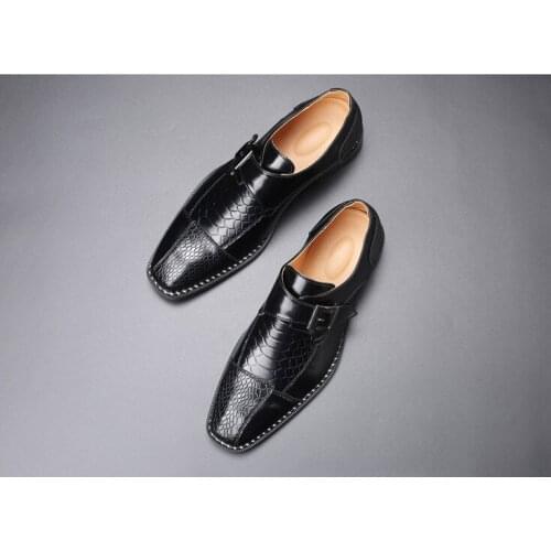 New Italian High Quality Classic Leather Men Brogues Shoes Buckle Bullock Business Dress Men Oxfords Shoes Male Formal Shoes