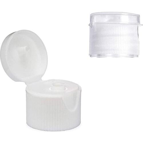 Wholesale 100Pcs 20MM White Clear Snap Top Screw neck Cap only Use for 20/410