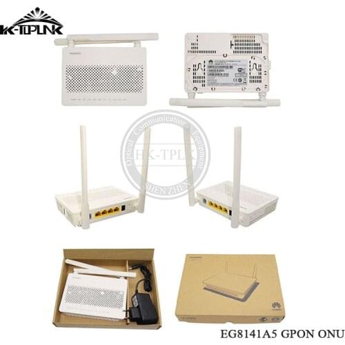 Original HW EG8141A5 Gpon ONU FTTH Modem Router 1GE+3FE+1Tel +1USB+2.4G Wifi 5dBi English Software With Single Boxes and Adapter