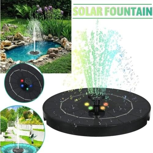 Solar Floating Water Fountain Pump With Colorful LED For Garden Pool Pond Fountain Pond Garden Patio Decor Lawn Decoration