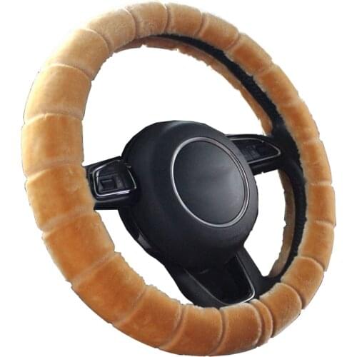 Winter Fashion Warm Ring Fluffy Steering Wheel Cover Suitable For 37-38CM/14.5"-15" M Size Braid on Steering Wheel