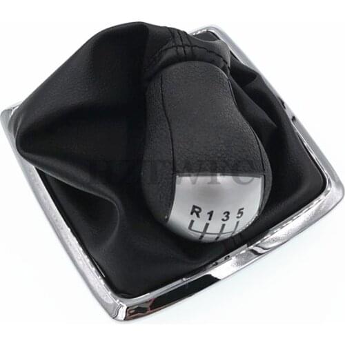 High Quality 6 Speed PU Leather Shift Knob Stick Lever Gaiter Cover For Ford For Focus For Mondeo MK2 II 2004-2011