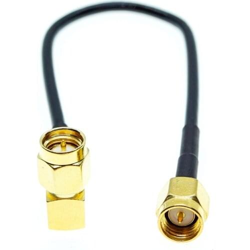 SMA Male Plug to SMA Male Plug Right Angle 90 Degree RF Jumper pigtail Cable RG174 Coax Connector