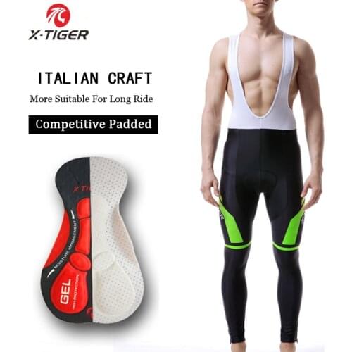 X-Tiger Pro Winter Thermal Cycling Bib Pants Coolmax 5D Gel Pad Bike Tights Keep Warm MTB Bicycle Trousers Ciclismo Pantalones