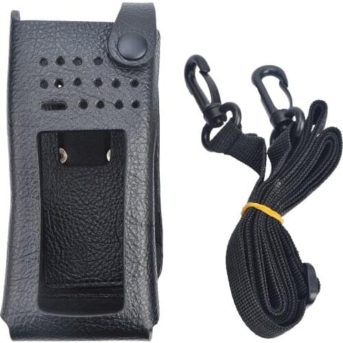 Hard Leather Case With 3-Inch Fixed Belt loop (Full Keypad) for XPR7750 XPR7580 DP4800 DP4801 DP4600 XiR P8668 GP338D Radios