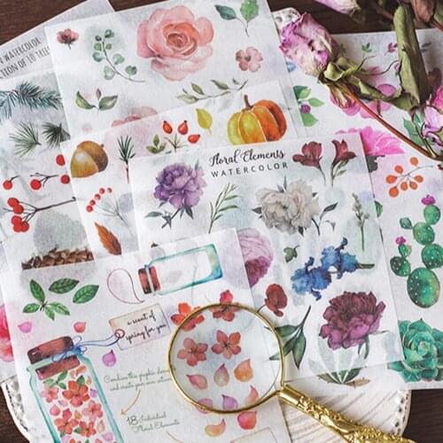 10pcs/lot Fall In Love With Collage Series Decorative Stickers Scrapbooking Stick Label Diary Stationery Album Stickers