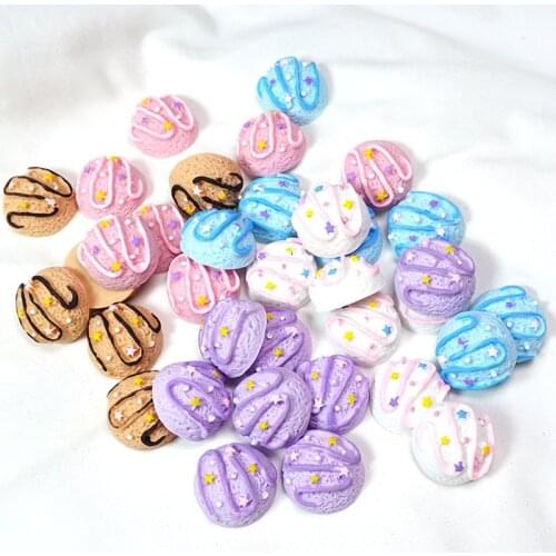 20Pcs Nail Art Ice Cream Ball 3D Charms Flatback Cream Large Rhinestones For Colorful Resin Gems Summer Design Nail Charms