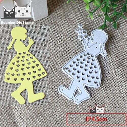 Reunion 2020 new METAL CUTTING DIES little girl Cut Die Scrapbook Paper Craft Album Card Punch Art Cutter Punch Stencils