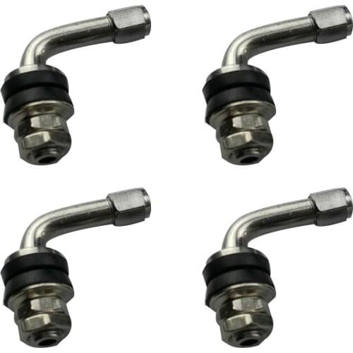 4Pcs Right Angle Chrome Metal Car Motorcycle Wheel Tire Tyre Valve Stems Bolt Auto parts
