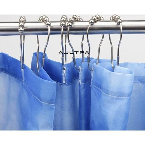 600Pcs Bath Shower Curtain Rings Hooks Stainless Steel Glide Ring Hooks Home Bathroom Accessories H4817