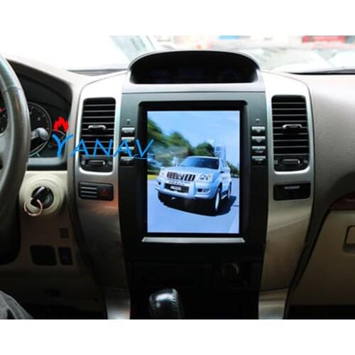 10.4" tesla style vertical screen Car stereo GPS navigation for-Toyota land cruiser PRADO 120 2002-2009 Car GPS radio Navigation