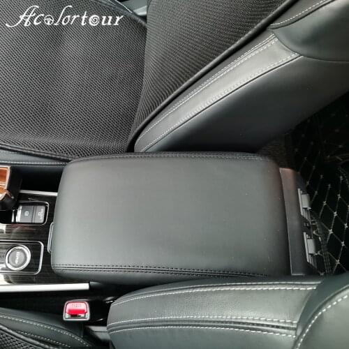 Car Central Armrest Box PU Leather Cover Accessories for Mitsubishi Outlander 3 2021 Protection Trim Stowing Tidying Car Styling