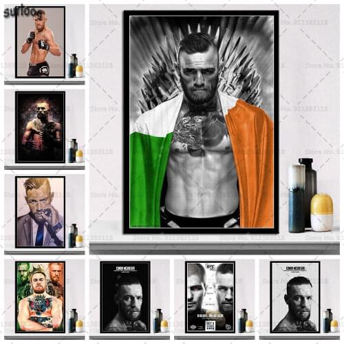 Conor McGregor Champion Boxer Poster Prints Wall Art Posters Canvas Painting Picture for Living Room Home Decoration