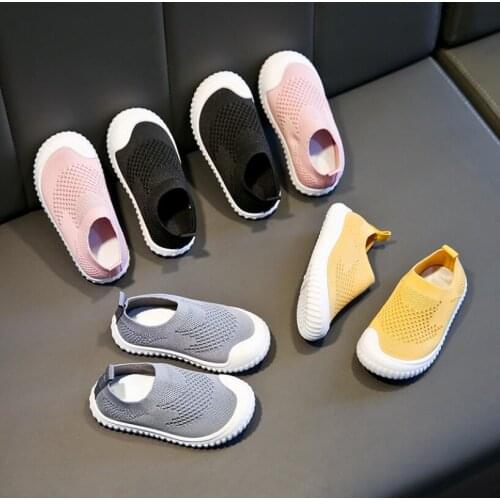 Children Shoes for Girls Sneaker Boys Knit Sport Shoes Spring Autumn New Soft Bottom Baby Toddler Flat Kids Casual Socks Shoes