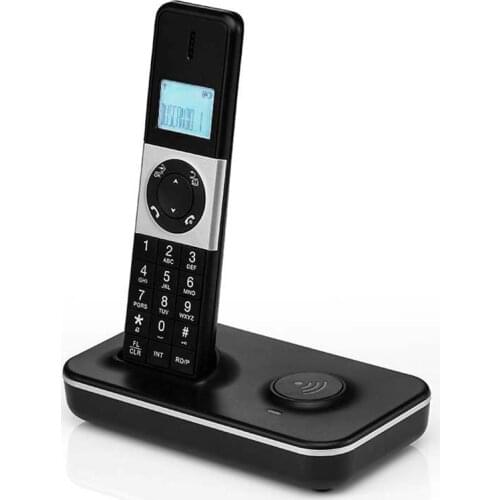 LCD Caller ID Display Digital Cordless Telephone 5 Handsets Connection for Business Office Cordless Telephone Hands-free Calls