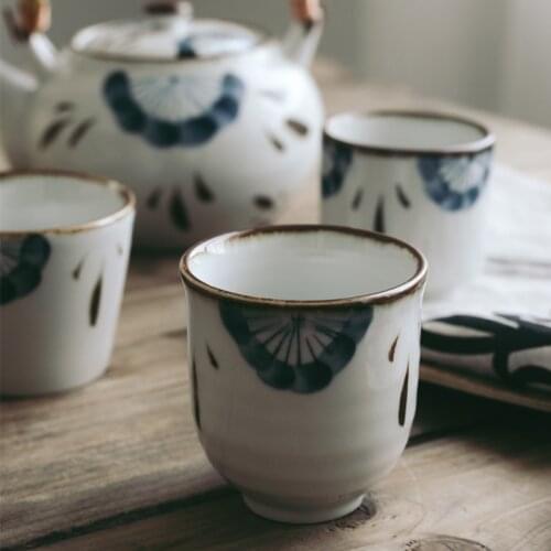 ANTOWALL Ceramic Cup Tea pot Japanese HEFENG Restaurant Tea Pot Ceramic Tea Cup Single Girder Water Pot Cup