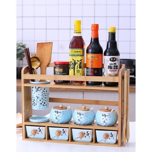 Ceramics pot chopsticks tube condiment box salt household shelf glass container jar candy secret stash trinket cereal