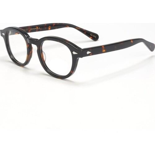 Johnny Depp Round Glasses Vintage Men Women Computer Goggles Transparent LEMTOSH Eyeglass Brand Design Acetate Style Frame