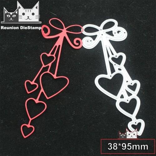 Reunion Pendant Heart Metal Cutting Dies Embossing Mold DIY Scrapbooking Album Paper Craft Knife Mould Cards Blade Punch Stencil