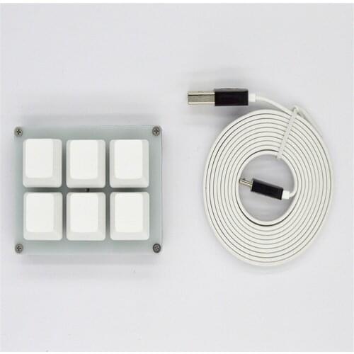 Lightweight Mini 6key Keyboard DIY Custom USB Programming Shortcut Keys Copy Paste Mechanical Keyboard