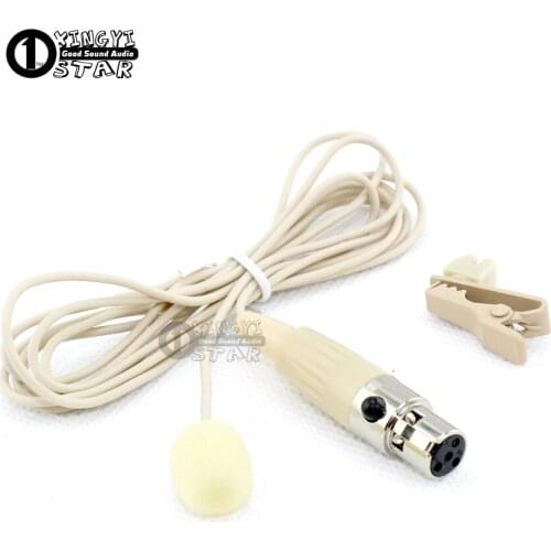 Mini XLR 4 Pin TA4F Lapel Mic Lavalier Tie on Clip Microphone Microfono Mikrafon For SHURE Karaoke Wireless System Transmitter