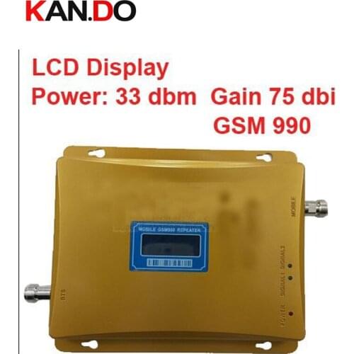 Model 990 Power 33 Dm Gain 75dbi LCD Display GSM 900mhz Mobile Phone Signal Booster Repeater GSM Booster Gsm Repeater