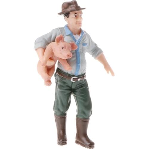Simulation Farmer Model Figurine Toy Gift For Kids Children