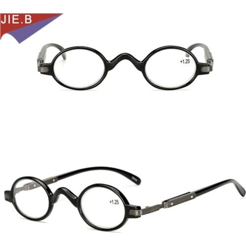 2020 New Fashion Piccola Rotonda Leggi Occhiali Retro Occhiali Donne e Uomini Occhiali Da Lettura Nero +1.0 +1.5 +2.0 To +4.0