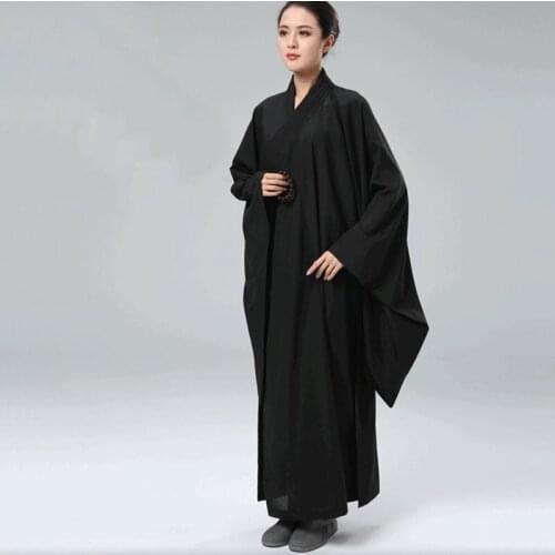 Buddhist monk robes female uniform zen clothing shaolin monk clothes buddhist monk costume women lay TA527