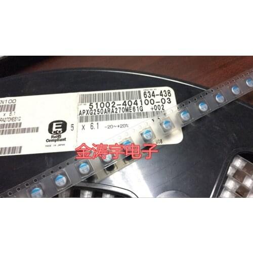 Original new 100% APXG250ARA270ME61G 25V27UF 5*6 SMD solid state capacitor (Inductor)