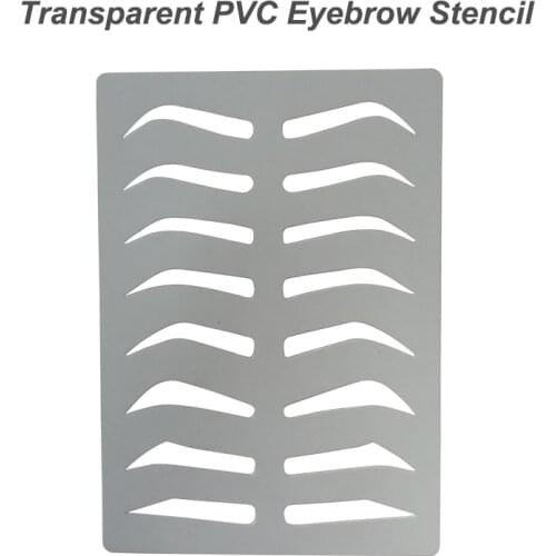 Transparent PVC Eyebrow Stencil for Microblading 8 Shapes Eyebrow Template Makeup Tool Permanent Makeup Accessories Supplies
