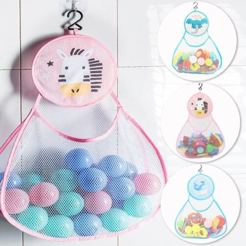 QWZ Hot Bath Toys Kids Baby Tidy Cute Animal Storage Suction Bathroom Bathtub Doll Hanging Bag Basket Mesh Storage Bag