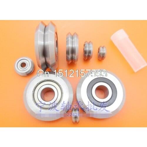 RM2-2RS 3/8" V Guide Way CNC Sealed V W Groove Ball Bearing 9.525x30.73x11.1mm
