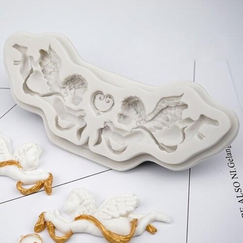 Little Angel Cupid Silicone Mold Fondant Mould Cake Decor Tool Chocolate, Gumpaste Mold, Sugarcraft ,Kitchen Gadgets