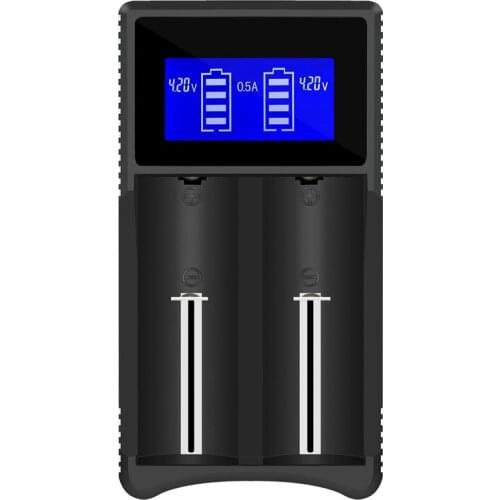 Universal Battery Charger, LCD Display Smart Charger for Rechargeable Batteries Li-ion batteries 18650 18490 18350 17670 17500 1