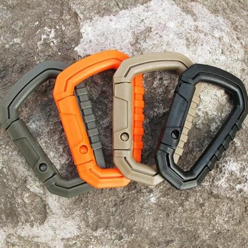 High Strength D-ring Carabiner Clip Hook Molle Webbing Backpack Buckle Snap Lock Keychain Camp Hike Mountain Climbing Outdoor