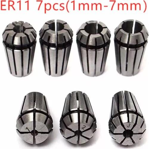 1pc ER11 1mm 2mm 3mm 4mm 5mm 6mm 7mm Spring Collet Chucks Tool Holder For CNC Engraving Machine&Milling Lathe