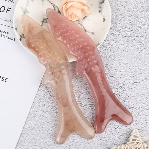 1Pc Fish Shape Guasha Board Resin Scraper Chinese Gua Sha Acupuncture Pressure SPA Tool For Face Neck Back Body Pressure Therapy