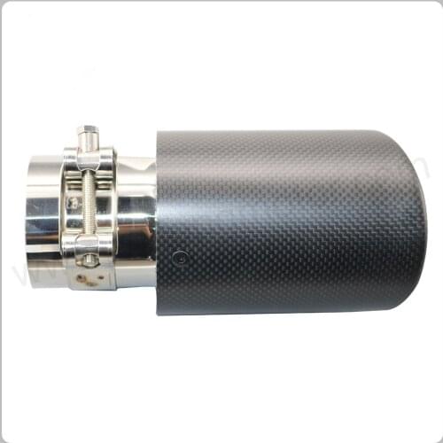 1 PC Rear car muffler tip end carbon curly matt fibe exhaust tip with A logo for E90