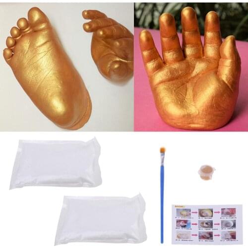 3D Plaster Handprints Footprints Baby Kids Adult Hand Foot Casting Kit Keepsake B36E