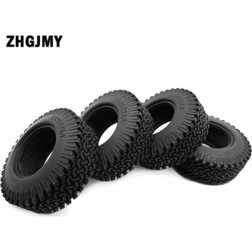 4Pcs RC 1:10 Crawler Beadlock Wheels Tire 1.9 Inch Rubber Wheel Tire 98mm Tyre For RC Car Tamiya Truck F350 Axial SCX10