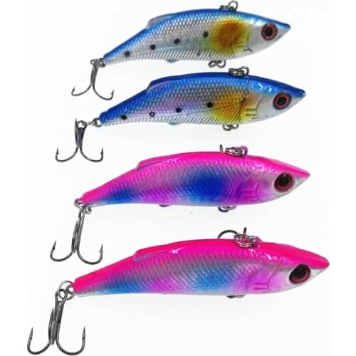 4PCS Fishing Rattlesnake Lures 10g 7.5cm Artificial Hard Bait Vibration Fishing Wobblers Hooks Carp Fishing Tackles