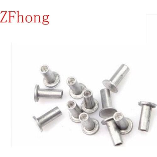 500pcs M3*5/6/8/10/12 Aluminum Semi Tubular / Half Hollow flat head aluminum Rivets