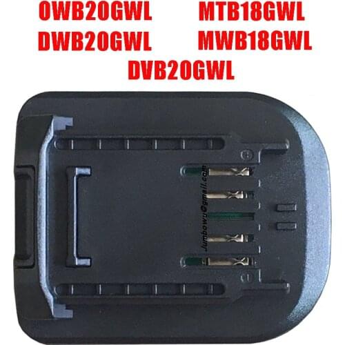 Adapter MTB18GWL DWB20GWL MWB18GWL DVB20GWL use Makita DeWolt Milwaukee Devon Li-ion Battery on Worx Green Large Foot 20V Tool