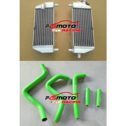 Aluminum Radiator+Silicone hose For Kawasaki KX125 KX250 KX 250/125 1994 - 2005 2004 2002 2000 2001 1999 1998 1997 1996 1995